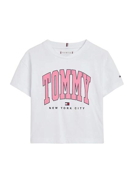 Camiseta Tommy Hilfiger Bold Blanca Niña