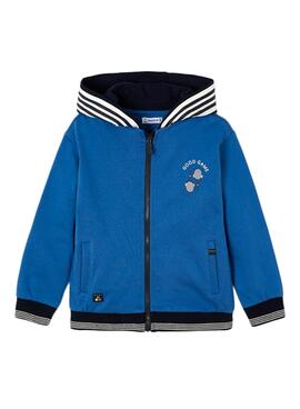 Sudadera Mayoral Capucha Raquetas Azul para Niño