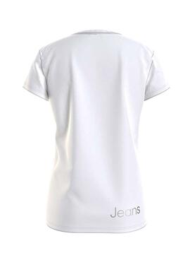 Camiseta Calvin Klein Slim Logo Blanca para Niña