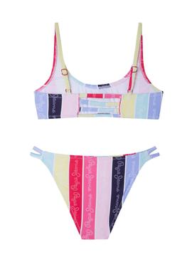 Bikini Pepe Jeans Brooke Rayas Multicolor Niña