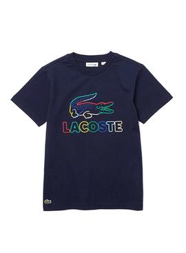Camiseta Lacoste Logo Multi Marino Mini