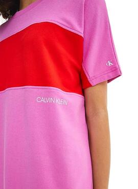 Vestido Calvin Klein Colorblock Rosa para Niña