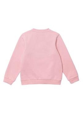 Sudadera Lacoste Logo Colores Rosa para Niña