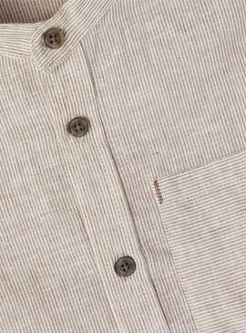 Camisa Name It Fish Camel Beige para Niño