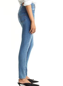 Pantalon Levis 712 High Rise Skinny Azul Mujer