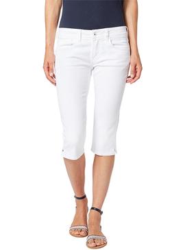 Bermuda Pepe Jeans Saturn Crop Blanco Mujer