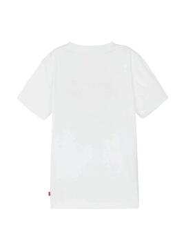 Camiseta Levis Batwing Spray Blanca para Niño