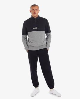 Sudadera Fred Perry Cremallera Gris Para Hombre