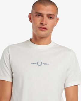 Camiseta Fred Perry Básica Blanca Para Hombre