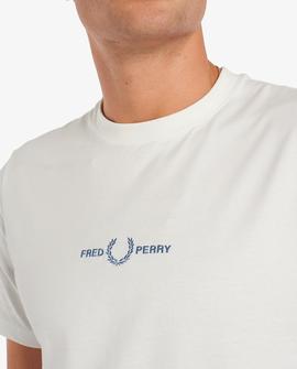 Camiseta Fred Perry Básica Blanca Para Hombre