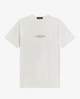 Camiseta Fred Perry Básica Blanca Para Hombre