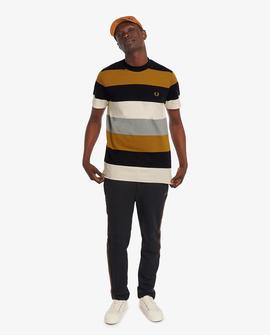 Camiseta Fred Perry Rayas Multicolor Para Hombre