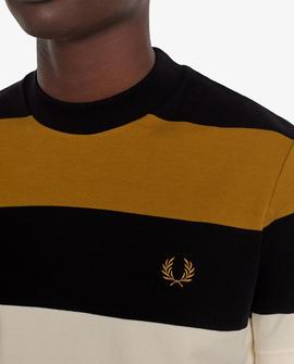 Camiseta Fred Perry Rayas Multicolor Para Hombre