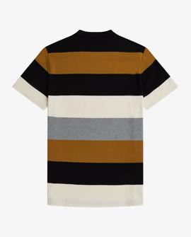 Camiseta Fred Perry Rayas Multicolor Para Hombre