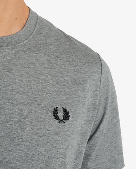 Camiseta Fred Perry Cuello Redondo Gris Para Hombre