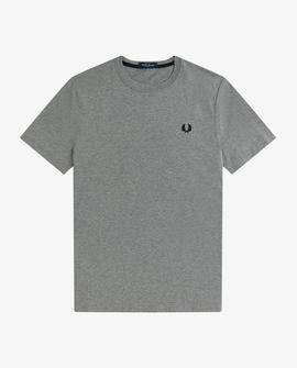 Camiseta Fred Perry Cuello Redondo Gris Para Hombre