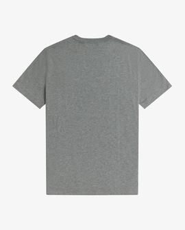 Camiseta Fred Perry Cuello Redondo Gris Para Hombre