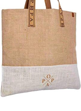 Bolso Popa Marilyn Shooper Camel y Blanco Mujer