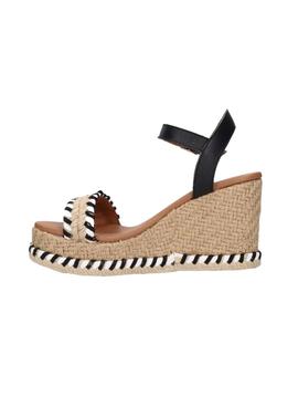 Sandalias Popa Miramar Cuña Negras para Mujer