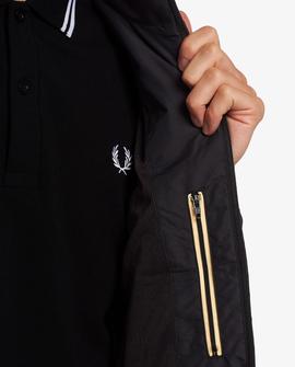 Chaqueta Deportiva Fred Perry Negra Para Hombre