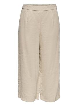 Pantalón Only Carisa Mago Culotte Beige para Mujer