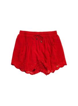 Shorts Superdry Anabelle Rojo Mujer