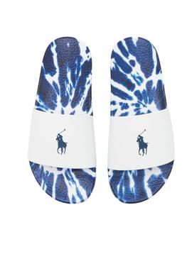 Chanclas Polo Ralph Lauren Tie Dye Azul Hombre