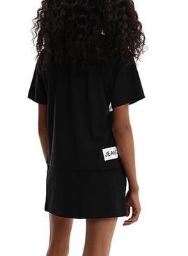 Camiseta Calvin Klein Colorblock Negra para Niña