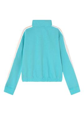 Sudadera Levis Half Zip Logo Azul para Niña