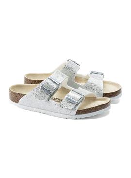 Sandalias Birkenstock Arizona Plateadas para Niña