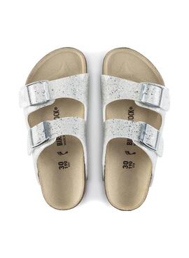 Sandalias Birkenstock Arizona Plateadas para Niña