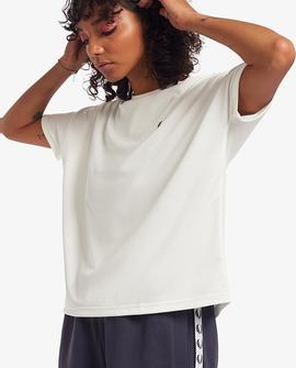 Camiseta Fred Perry Básica Blanca Para Mujer