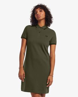 Vestido Fred Perry Polo Verde Para Mujer