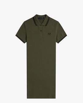 Vestido Fred Perry Polo Verde Para Mujer