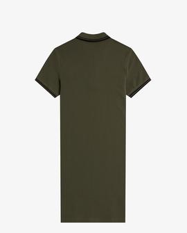 Vestido Fred Perry Polo Verde Para Mujer