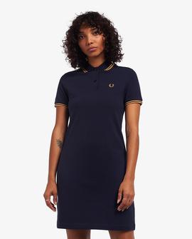 Vestido Fred Perry Polo Marino Para Mujer