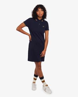 Vestido Fred Perry Polo Marino Para Mujer