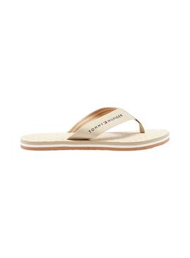 Chanclas Tommy Hilfiger Flag Beige para Mujer