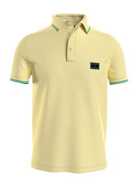 Polo Tommy Hilfiger Mini Parche Slim Amarillo 