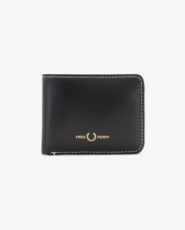 Cartera Fred Perry Piel Negra Para Hombre