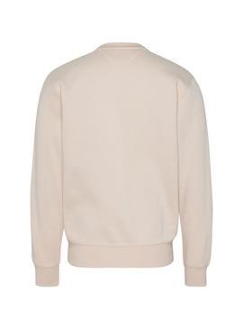 Sudadera Tommy Jeans Regular Fleece Beige Hombre