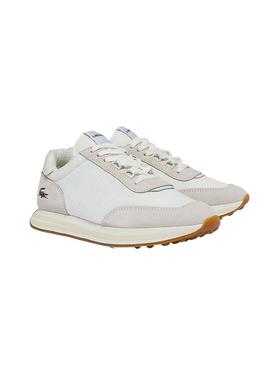 Zapatillas Lacoste L Spin Blanca y Beige Mujer