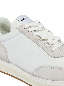 Zapatillas Lacoste L Spin Blanca y Beige Mujer