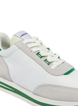 Zapatillas Lacoste L Spin Blanco y Verde Hombre