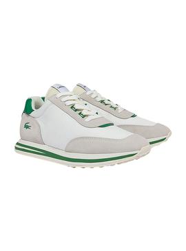 Zapatillas Lacoste L Spin Blanco y Verde Hombre