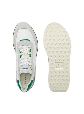 Zapatillas Lacoste L Spin Blanco y Verde Hombre