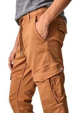 Pantalón Pepe Jeans Jared Cargo Marrón para Hombre