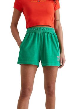 Short Tommy Jeans DROP ABO Verde Para Mujer