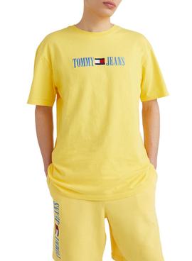 Camiseta Tommy Jeans POP DROP Amarillo Para hombre