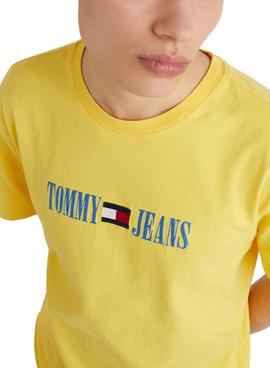 Camiseta Tommy Jeans POP DROP Amarillo Para hombre